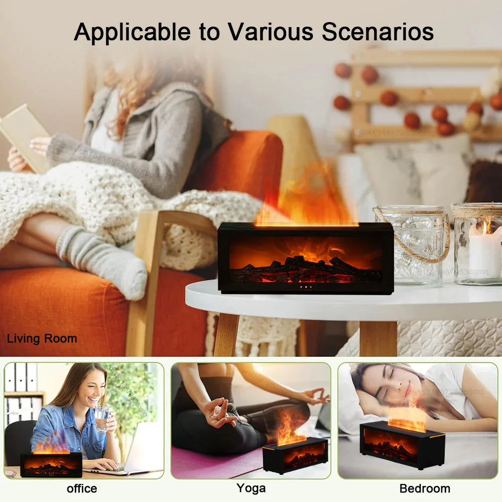 Fireplace Flame Humidifier Aromatherapy