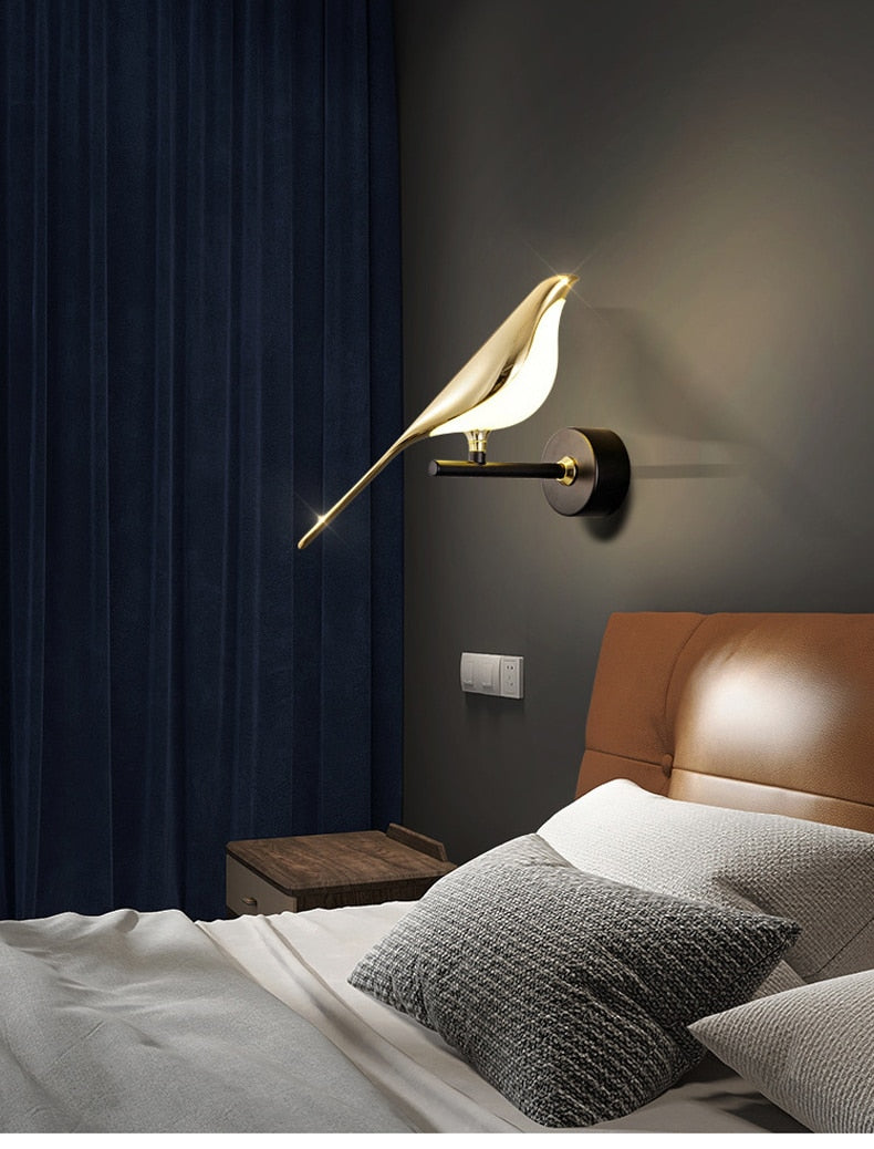 Golden Bird Wall Lamp