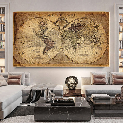 Map Of The World Retro