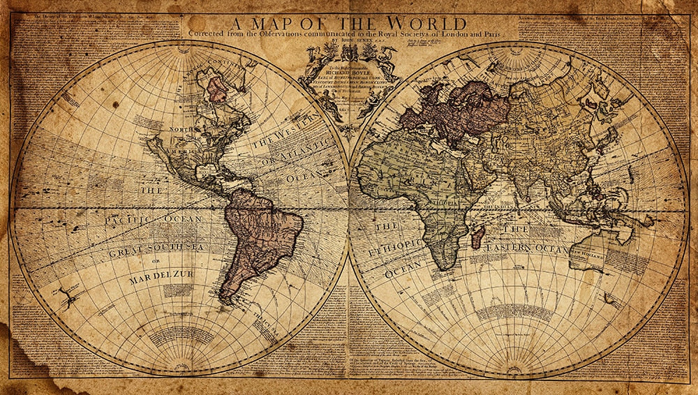 Map Of The World Retro