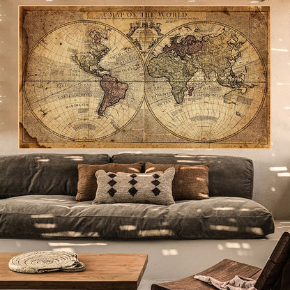 Map Of The World Retro