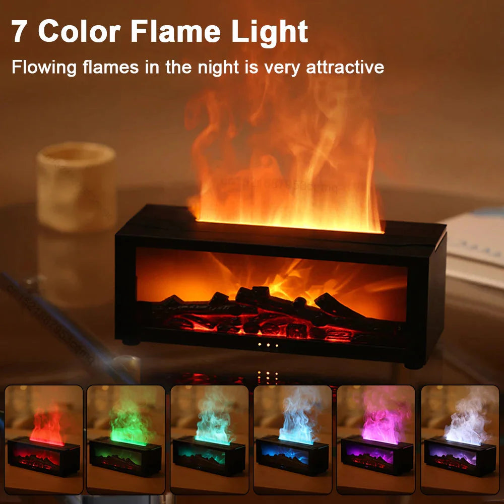 Fireplace Flame Humidifier Aromatherapy